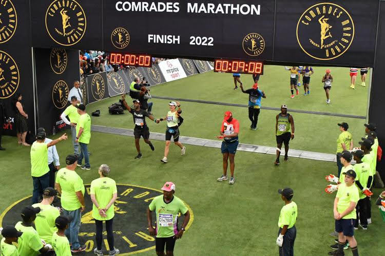 The Comrades Ultramarathon finish line