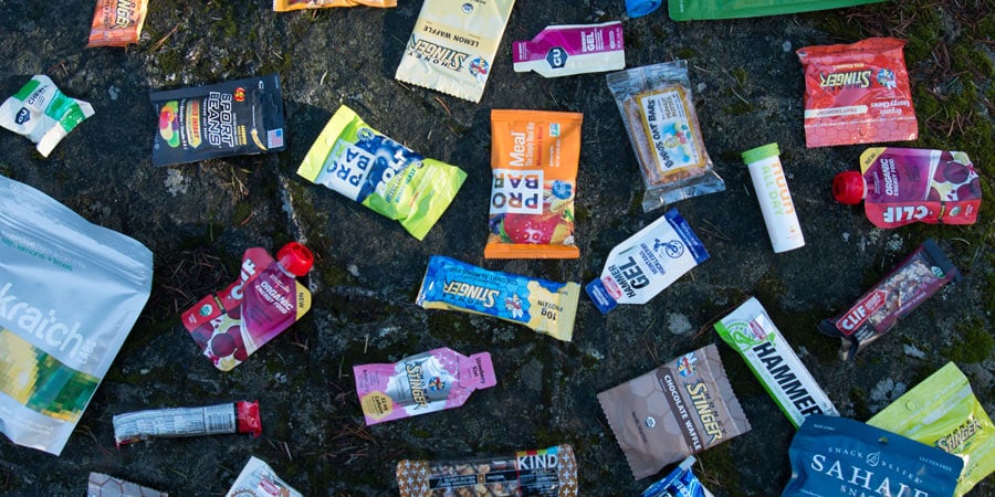 Energy Bars and energy gels for ultramarathon nutrition