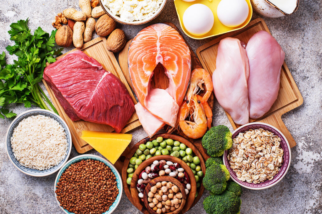 Protein meats and legumes