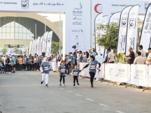 Participation of women and children in the Zayed Charity Marathon 2023