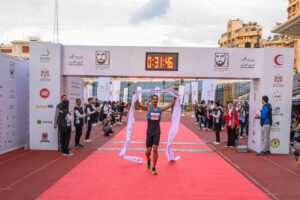 Encouraging viewers participating in the  Zayed Charity Marathon 2023
